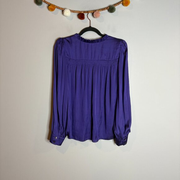 Current Air Purple Smocked Shoulder blouse - Picture 6 of 6